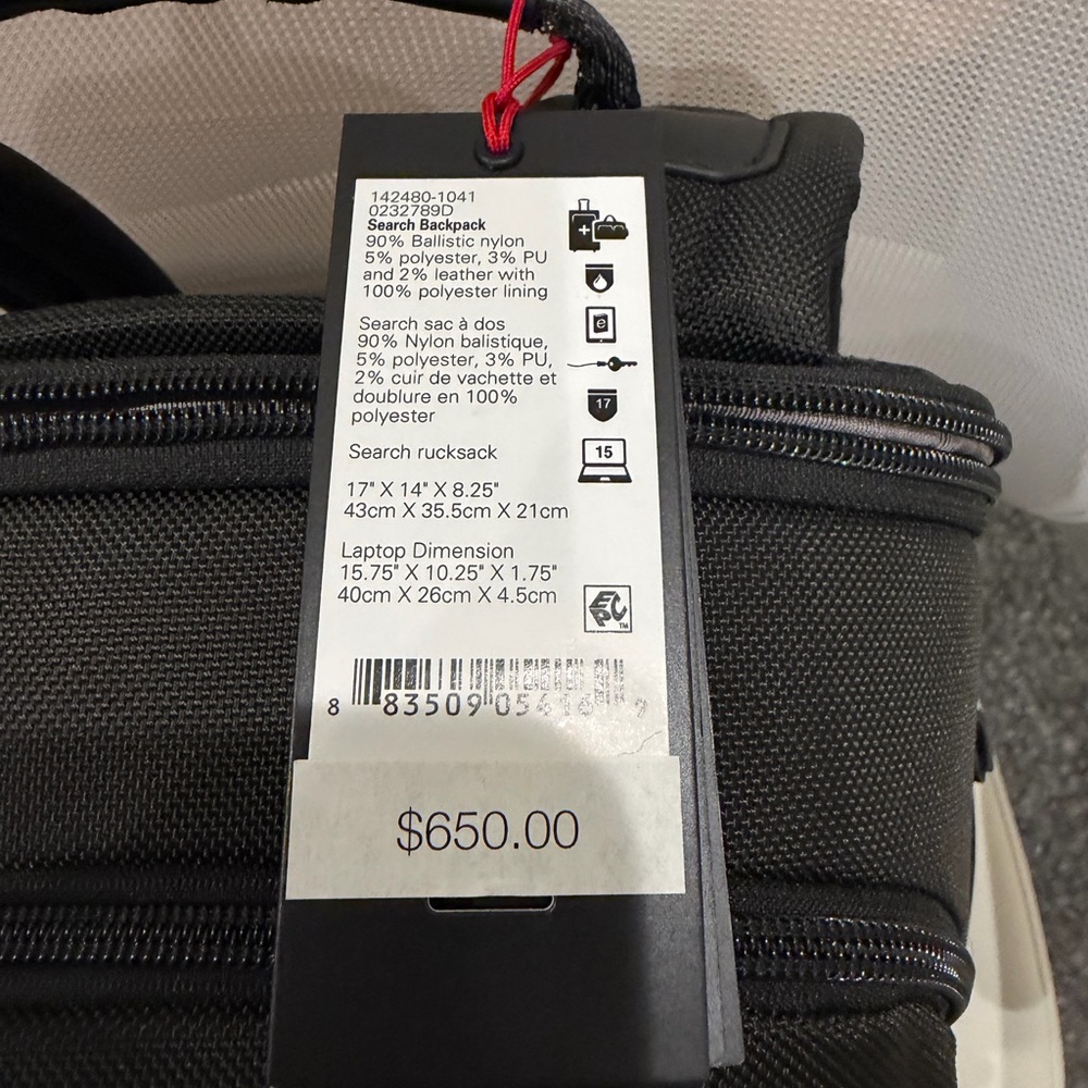 Tumi - Alpha Bravo Collection - Men's Backpack - Black - Picture 9 of 12